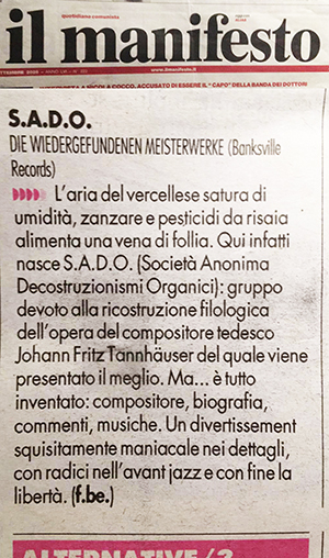 Il Manifesto - Recensione Die wiedergefundenen Meisterwerke