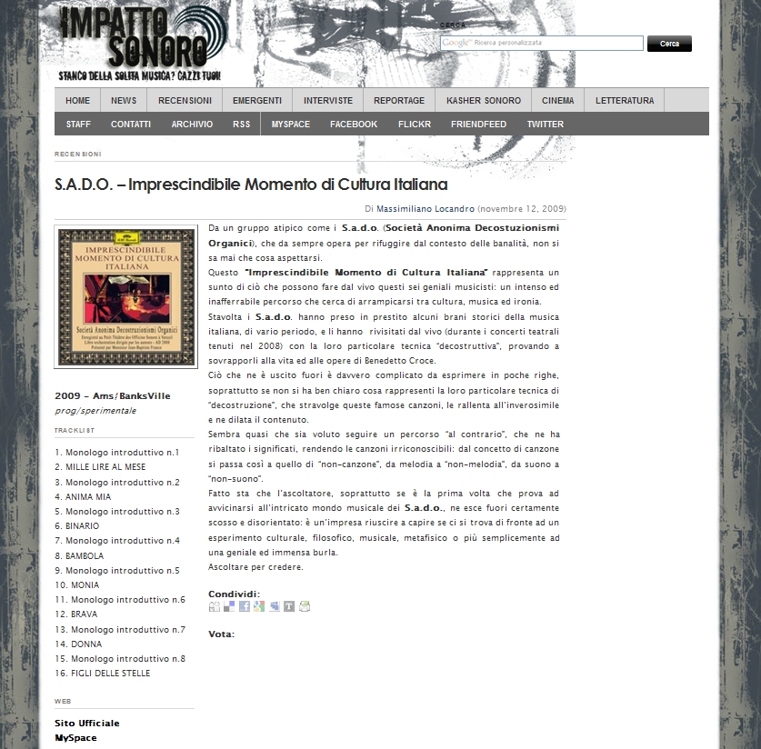 Impatto Sonoro