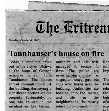 Johan Fritz Tannhauser house on fire